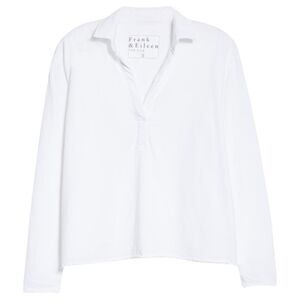Frank & Eileen Patrick Popover Long Sleeve Henley *Flawed*, Size Large In White